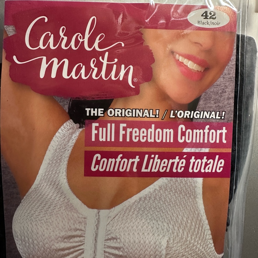 Black .. The original Carol Martin Front closure Full Freedom comfort Bra.